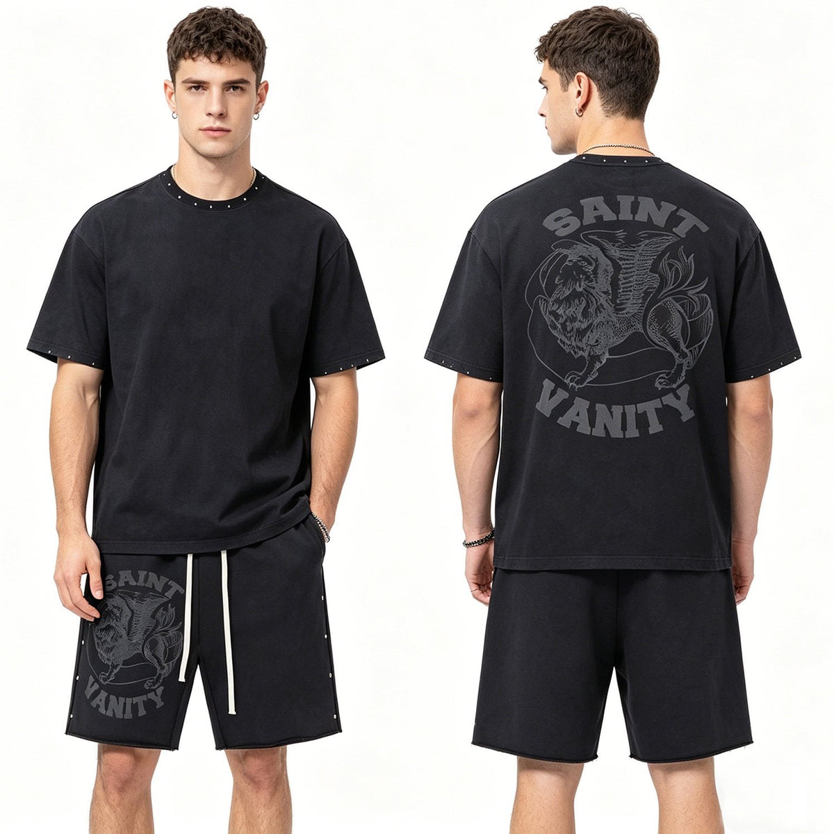 SAINT Vanity Lion Graphic Short-Sleeve Set ¡ª hero