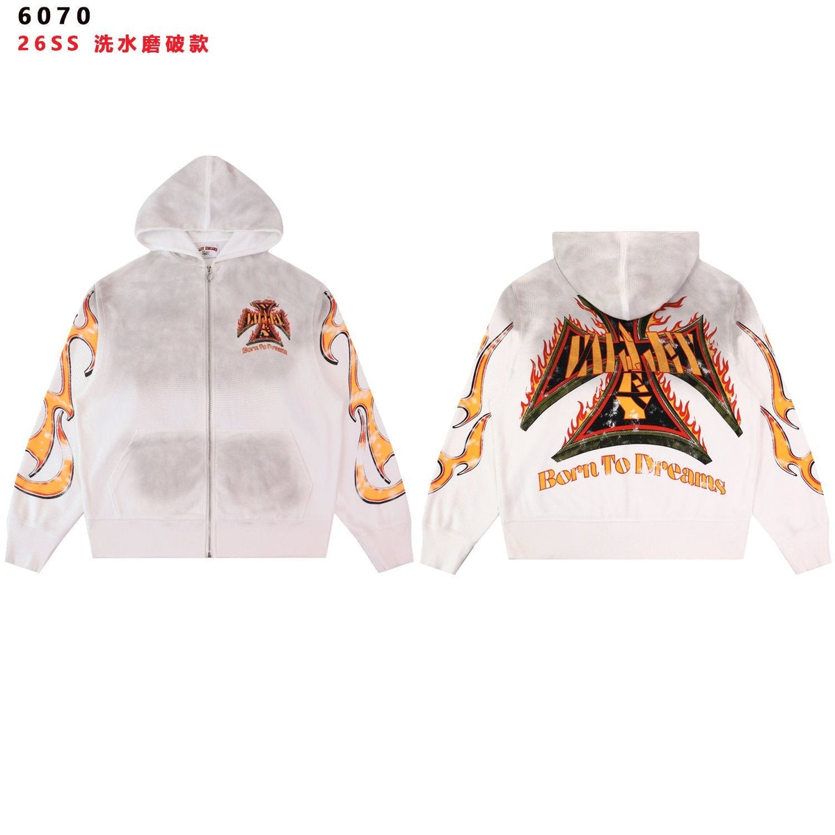 Valley Dreams Death or Glory Flame Zip Hoodie ¡ª front