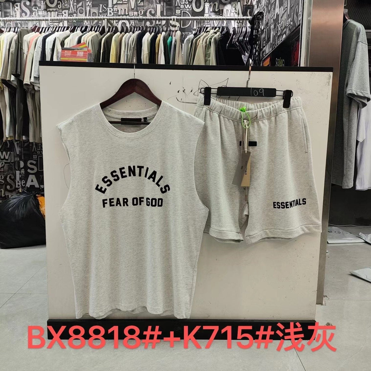 ESSENTIALS Graphic Sleeveless Top & Shorts Matching Set ¡ª hero