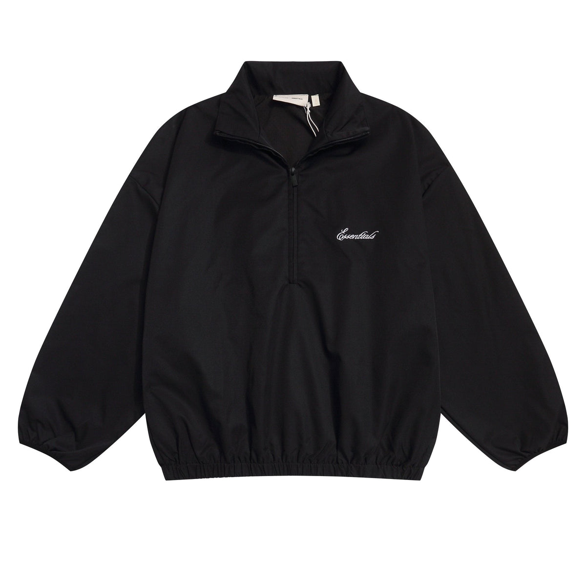 Essentials Black Half-Zip Windbreaker Jacket ¡ª hero