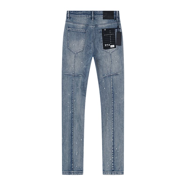 R+A Light Blue Paint Splatter Jeans ¡ª back