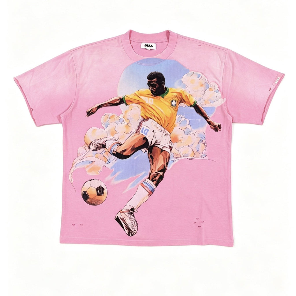 DUAA Soccer Player Graphic T-Shirt - Pink ¡ª hero