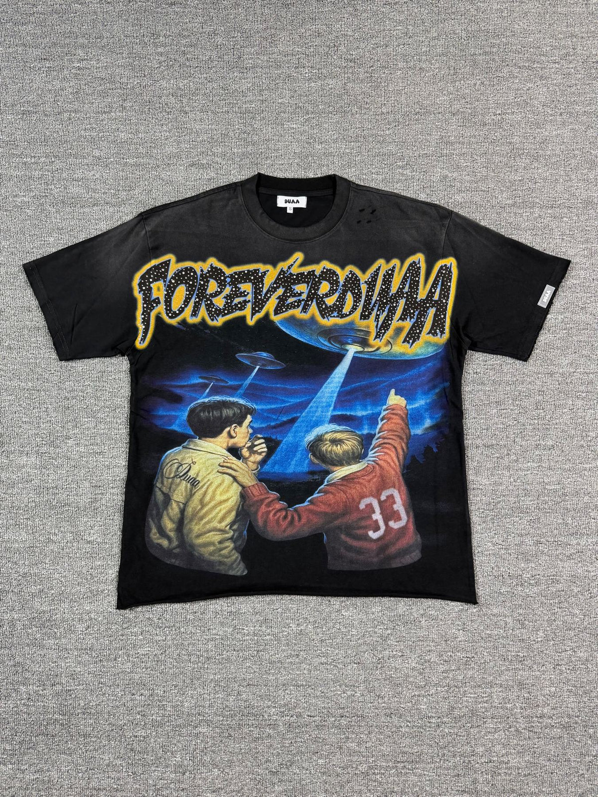DUAA New Age Distressed Graphic T-Shirt ¡ª front