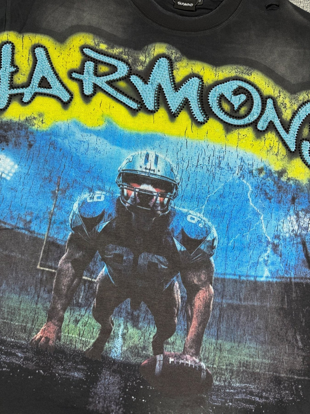 HARMONY New Age Football Graphic T-Shirt ¡ª detail