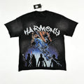 HARMONY New Age Distressed Rhinestone Graphic T-Shirt ¡ª hero