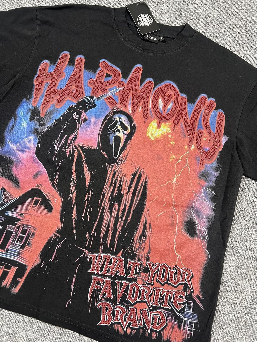 HARMONY New Age Mask Portrait Graphic T-Shirt ¡ª detail