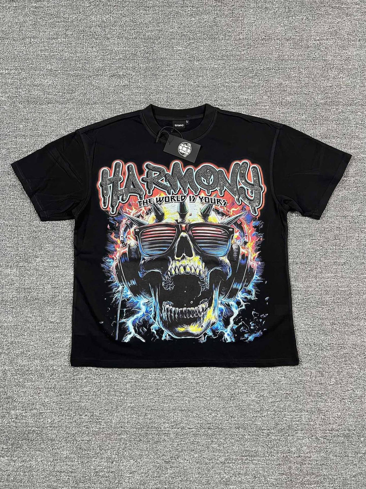 HARMONY New Age Skull Graphic Short-Sleeve T-Shirt ¡ª front