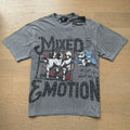 MIXED EMOTION Washed Gray Rhinestone Graphic T-Shirt ¡ª hero