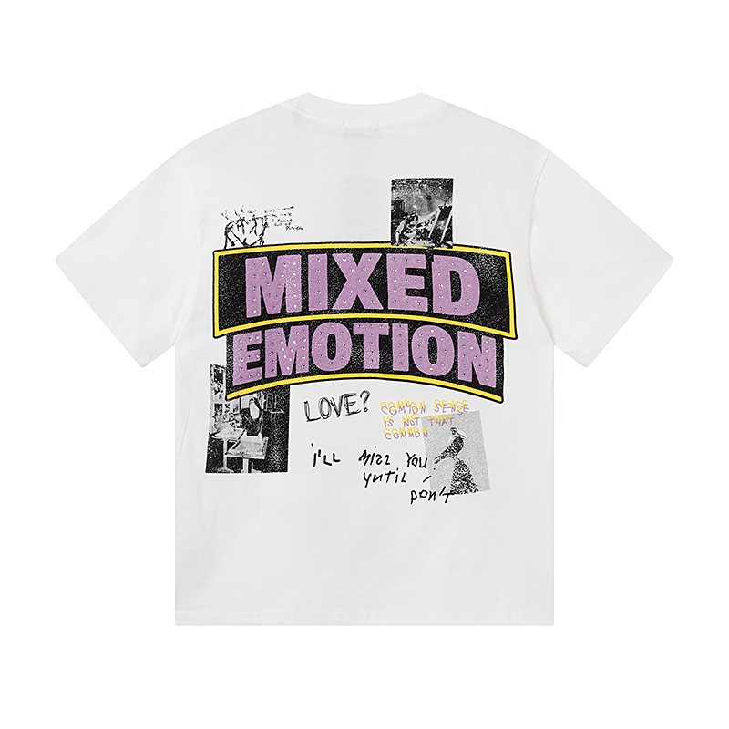 MIXED EMOTION White Graphic T-Shirt ¡ª back