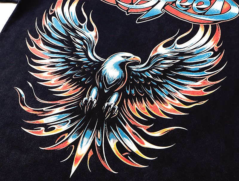 Godspeed Eagle Graphic Washed Black T-Shirt ¡ª detail