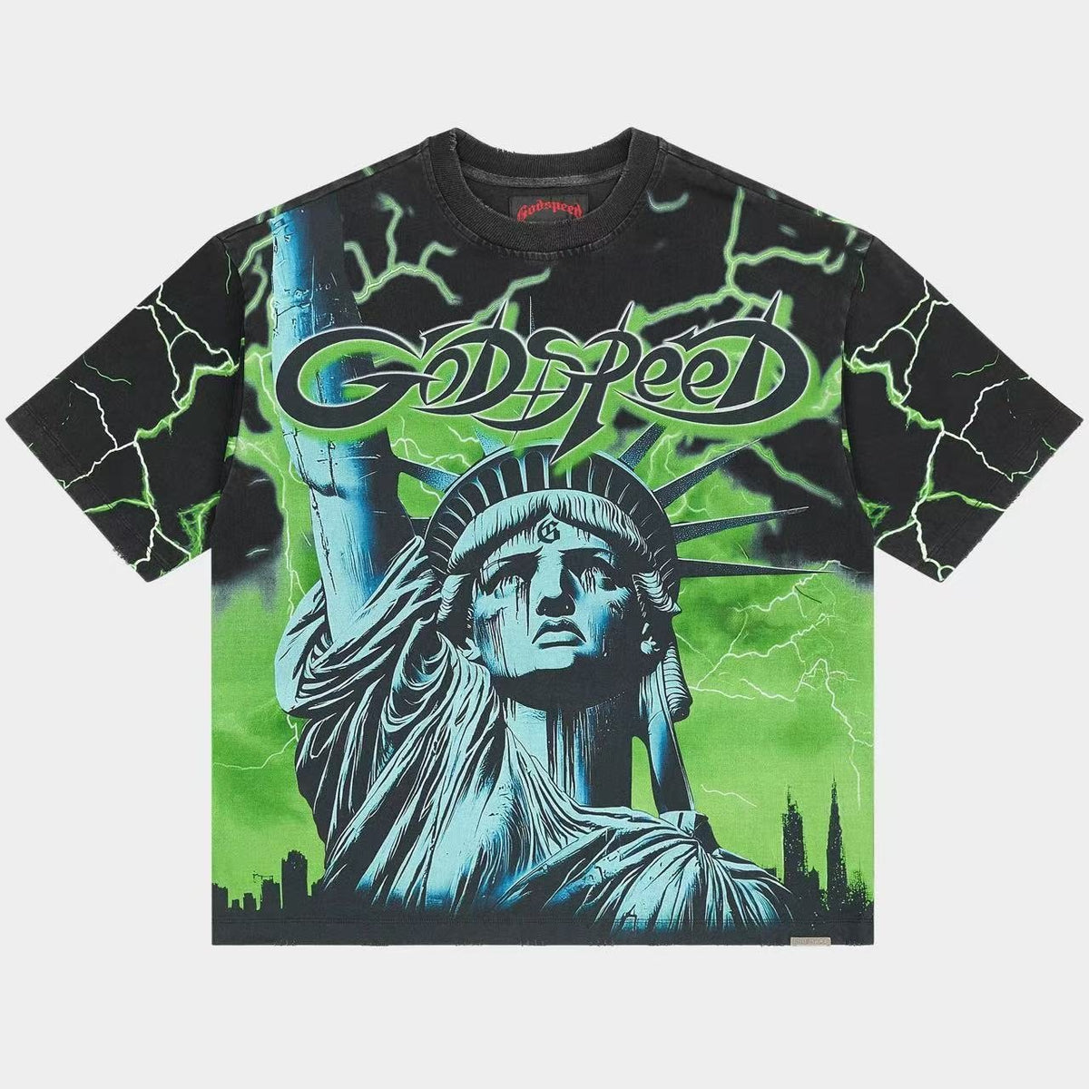 Godspeed Statue of Liberty Graphic T-Shirt ¡ª front