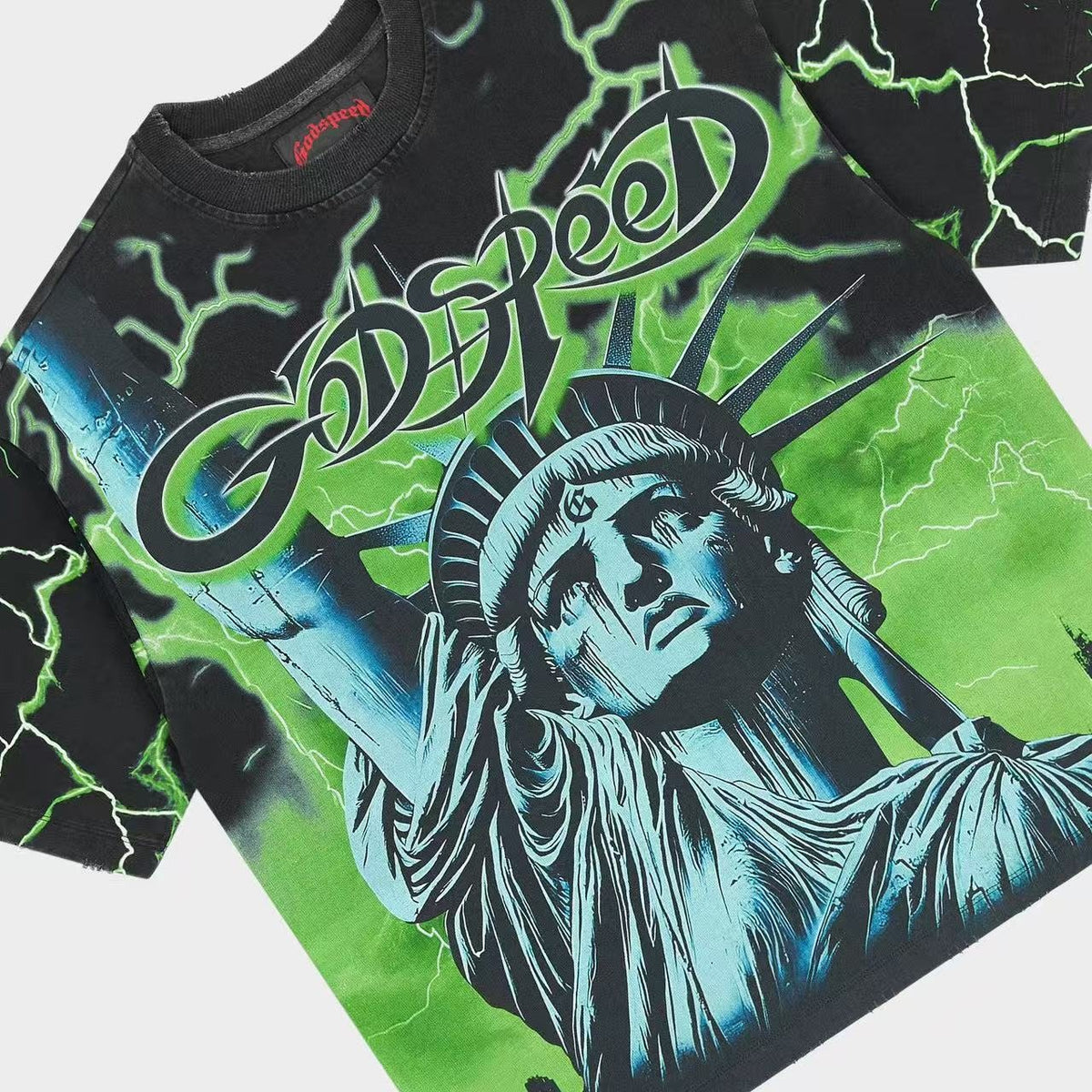 Godspeed Statue of Liberty Graphic T-Shirt ¡ª detail