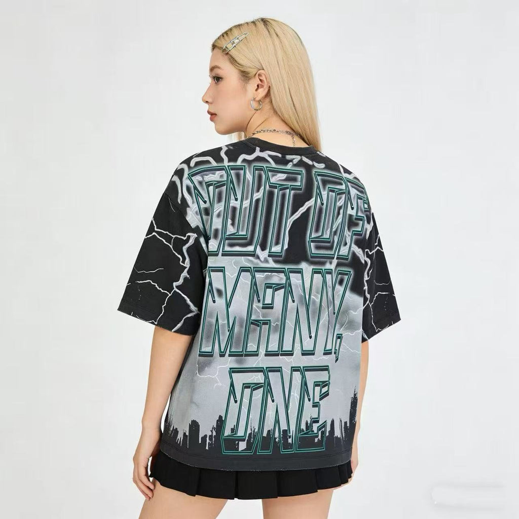 Godspeed Statue of Liberty Graphic T-Shirt ¡ª model