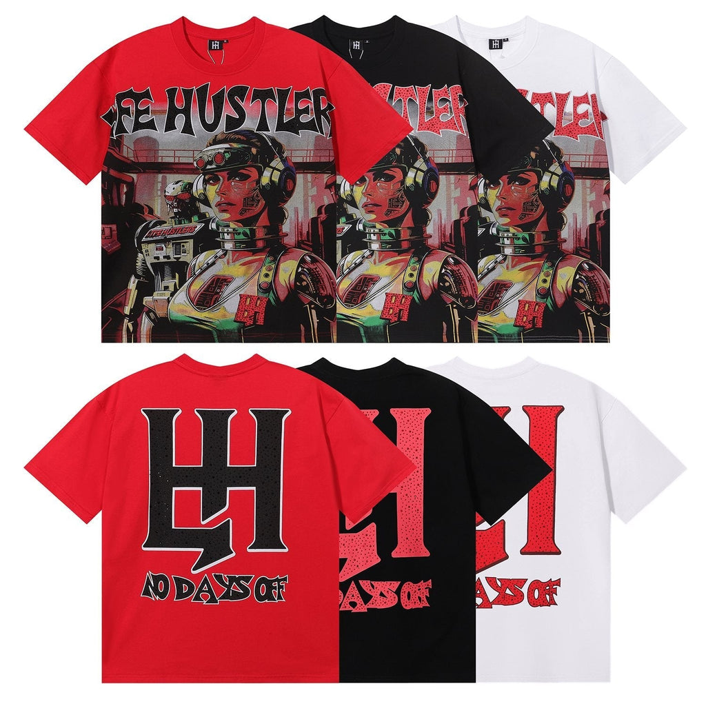 Life Hustlere No Days Off Astronaut Graphic T-Shirt ¡ª comparison