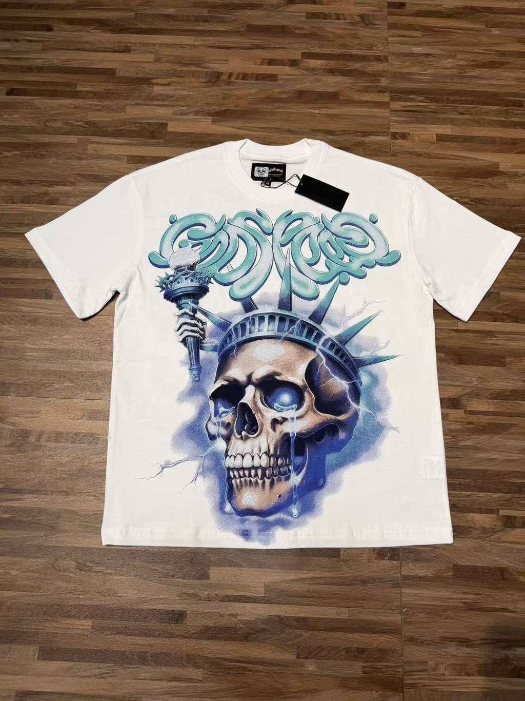 Godspeed Skull Liberty Graphic T-Shirt ¡ª front