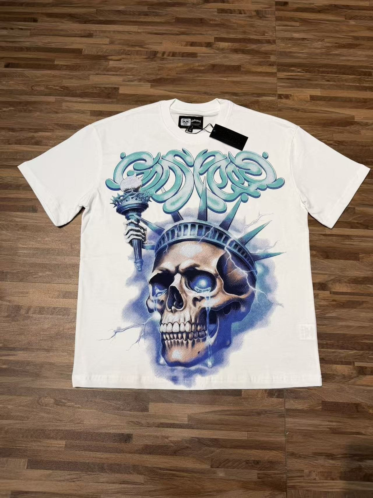 Godspeed Skull Liberty Graphic T-Shirt ¡ª front