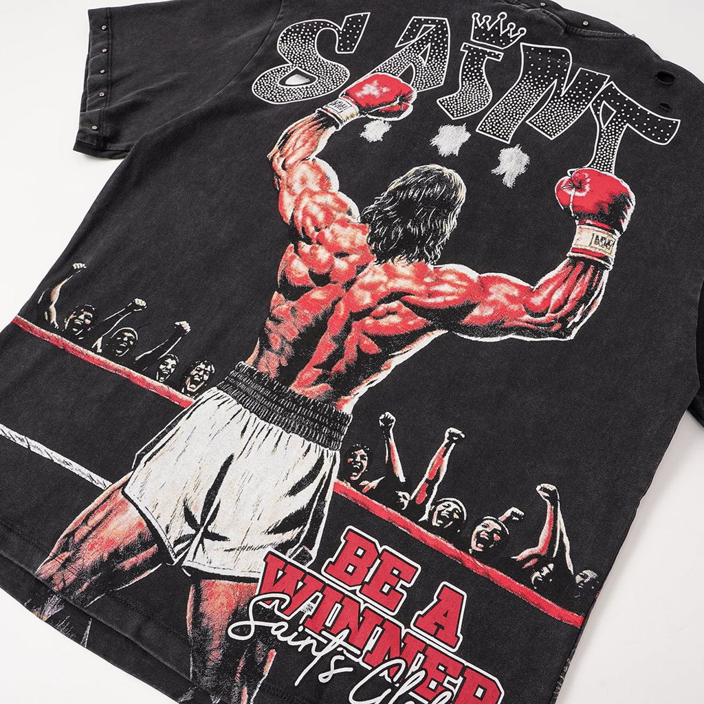 SAINT Boxer Winner Graphic T-Shirt ¡ª detail