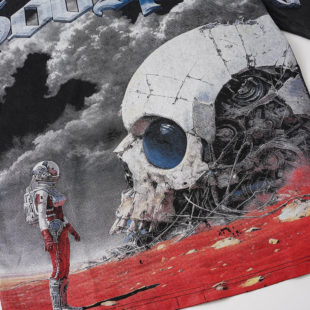 Godspeed Astronaut Skull Graphic T-Shirt ¡ª detail