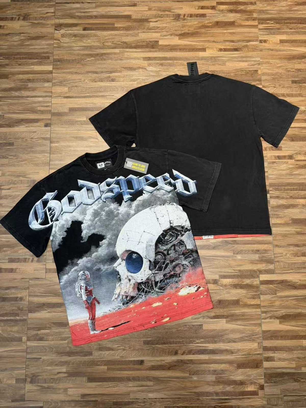 Godspeed Astronaut Skull Graphic T-Shirt ¡ª context