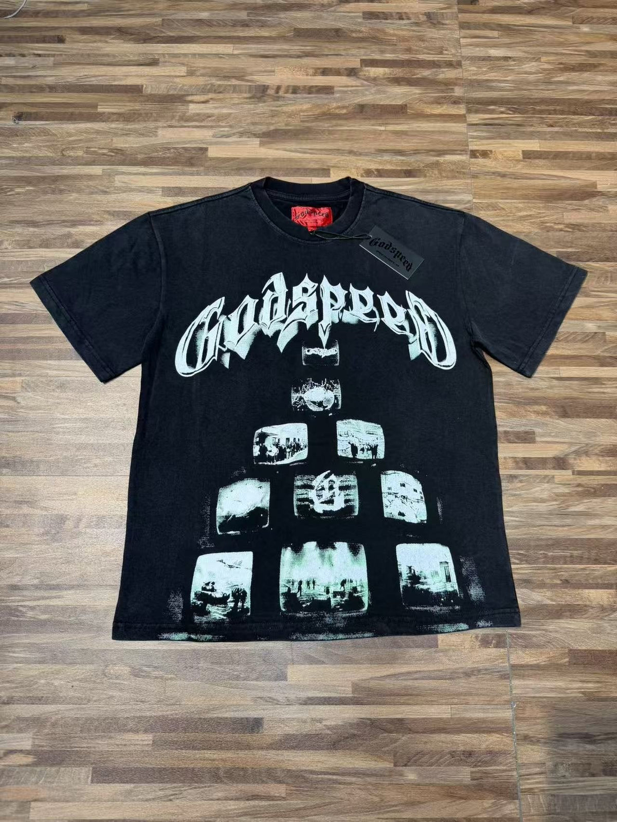 Godspeed Rock Graphic Washed T-Shirt ¡ª front