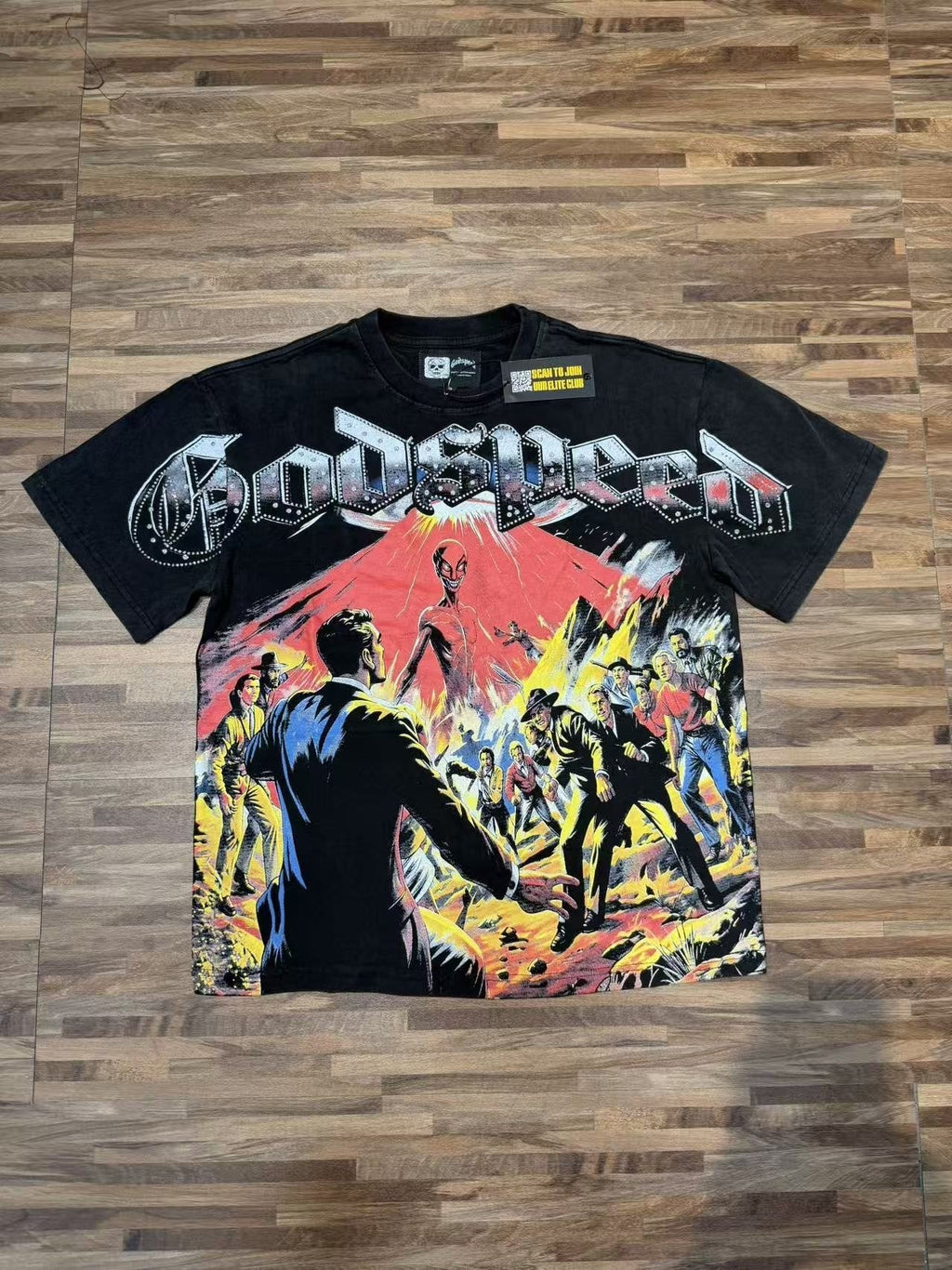 Godspeed Washed Rock Graphic T-Shirt ¡ª front