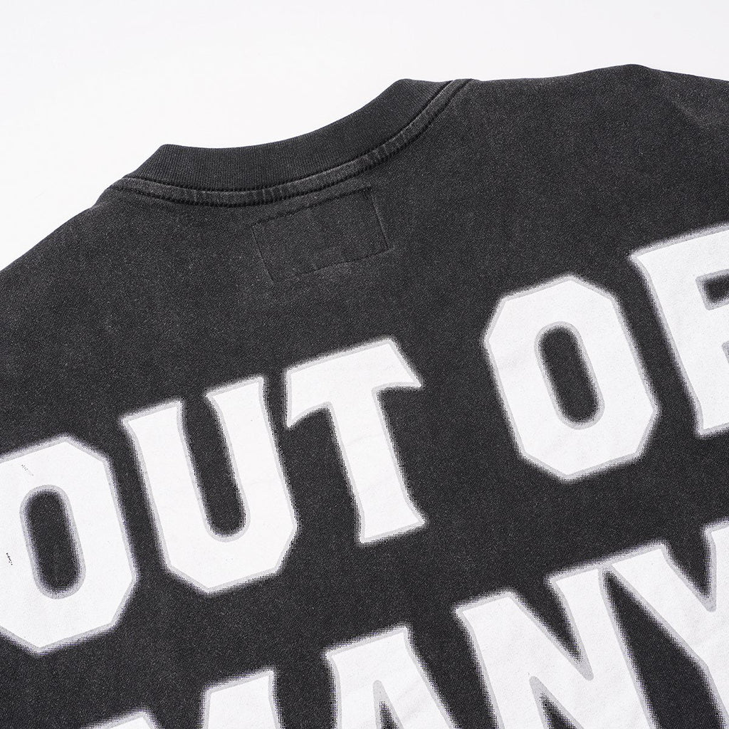 Godspeed Out of Many One Washed Black Graphic T-Shirt ¡ª detail