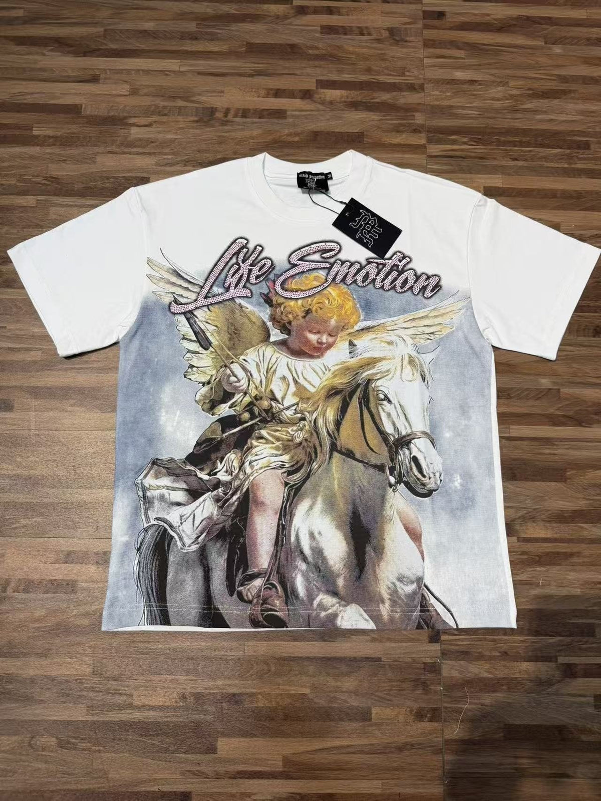 MIXED EMOTION Angel Horse Graphic T-Shirt ¡ª front