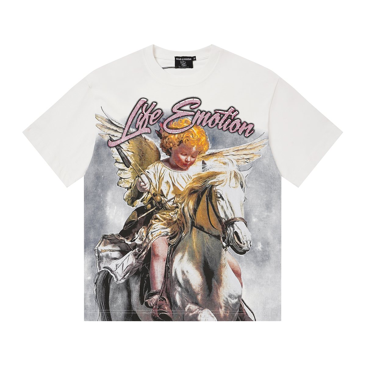 MIXED EMOTION Angel Horse Graphic T-Shirt ¡ª front