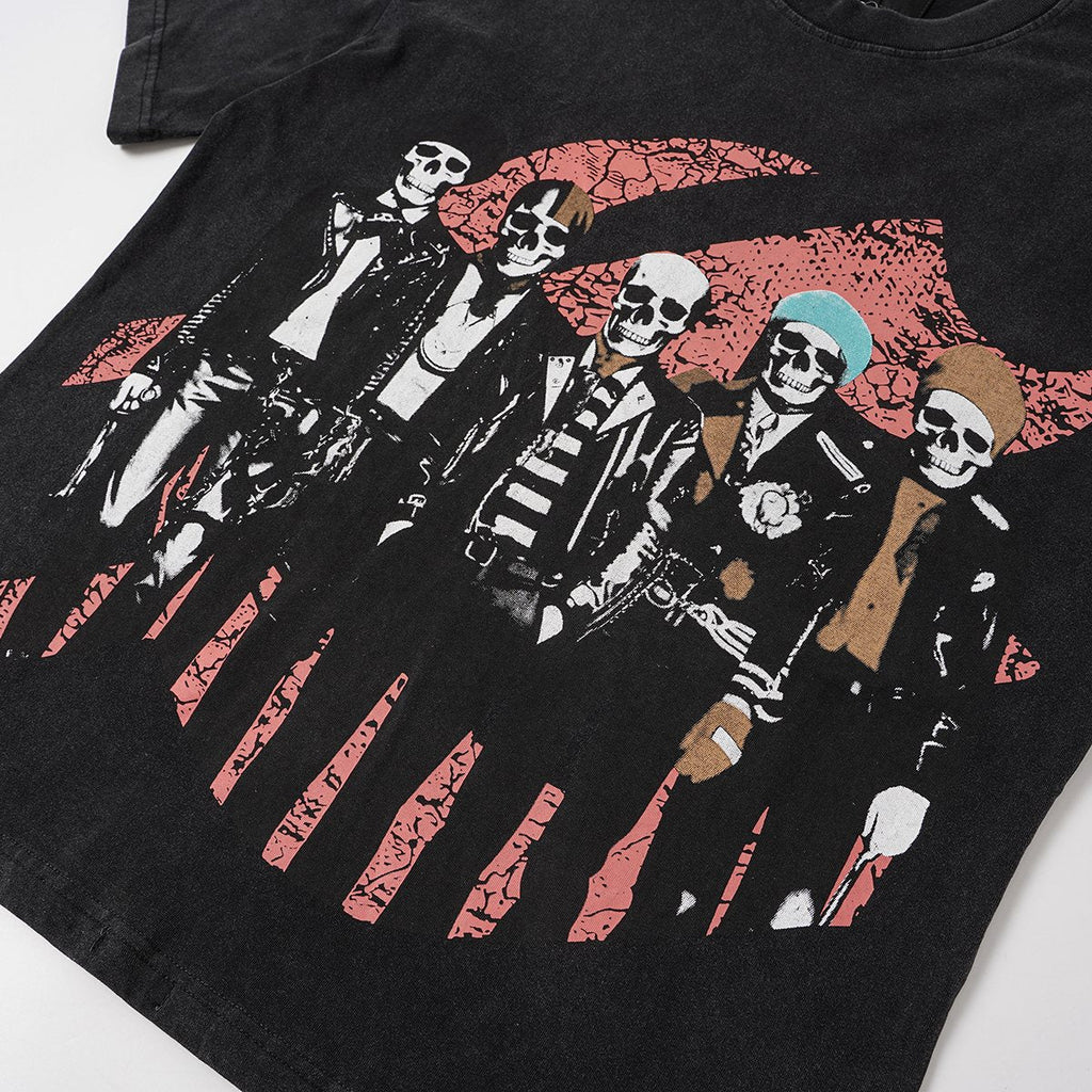 Godspeed Skeleton Band Graphic T-Shirt ¡ª detail