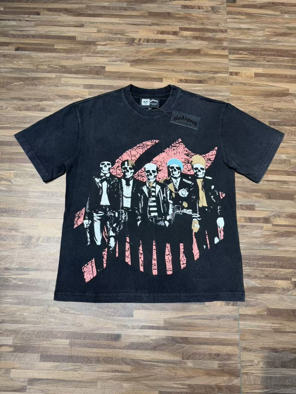 Godspeed Skeleton Band Graphic T-Shirt ¡ª front