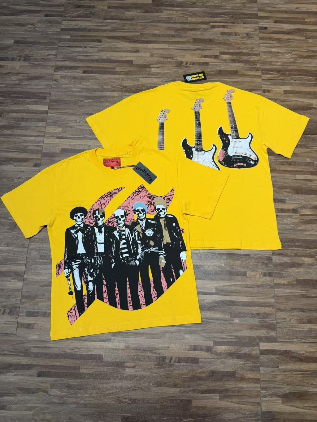 Godspeed Skeleton Band Guitar Graphic T-Shirt ¡ª context