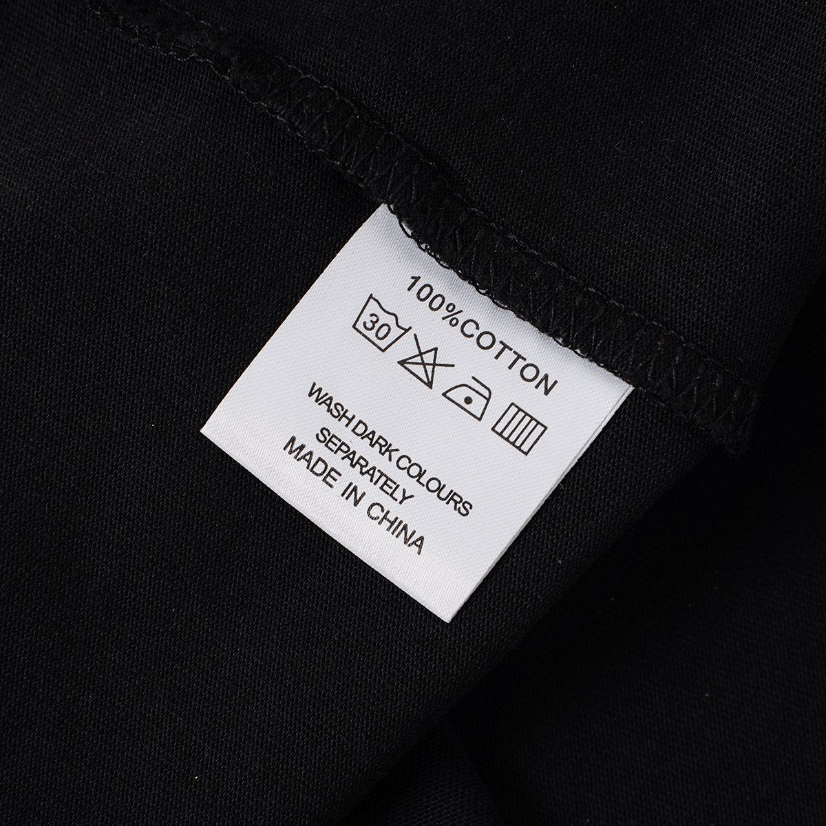 Godspeed Washed Black Distressed Graphic T-Shirt ¡ª neck_label