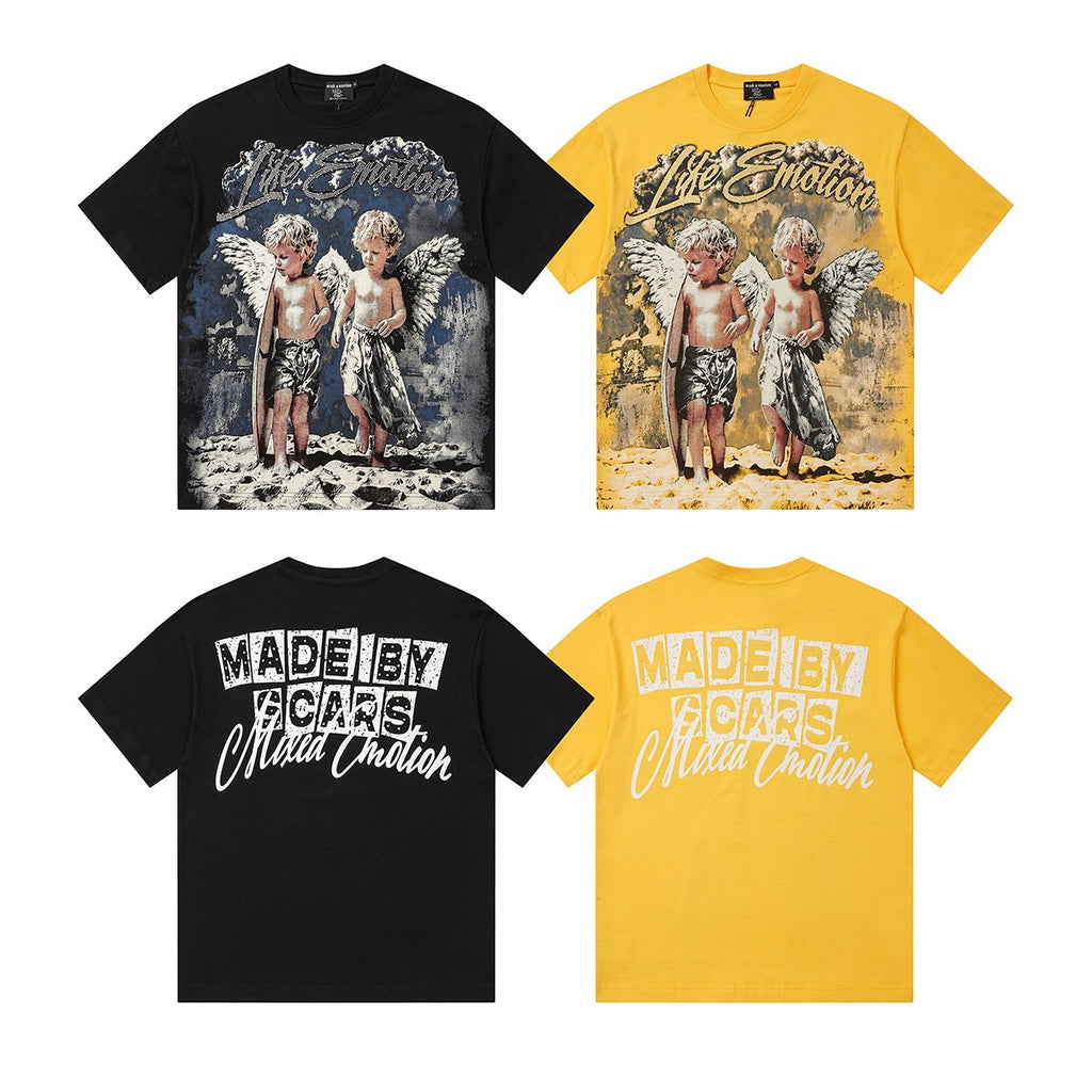 MIXED EMOTION Front Rhinestone Graphic T-Shirt ¡ª comparison
