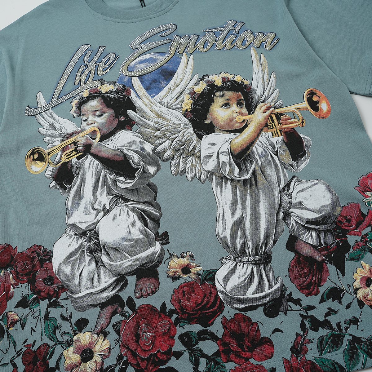 MIXED EMOTION Angel Rose Graphic Short-Sleeve T-Shirt ¡ª detail