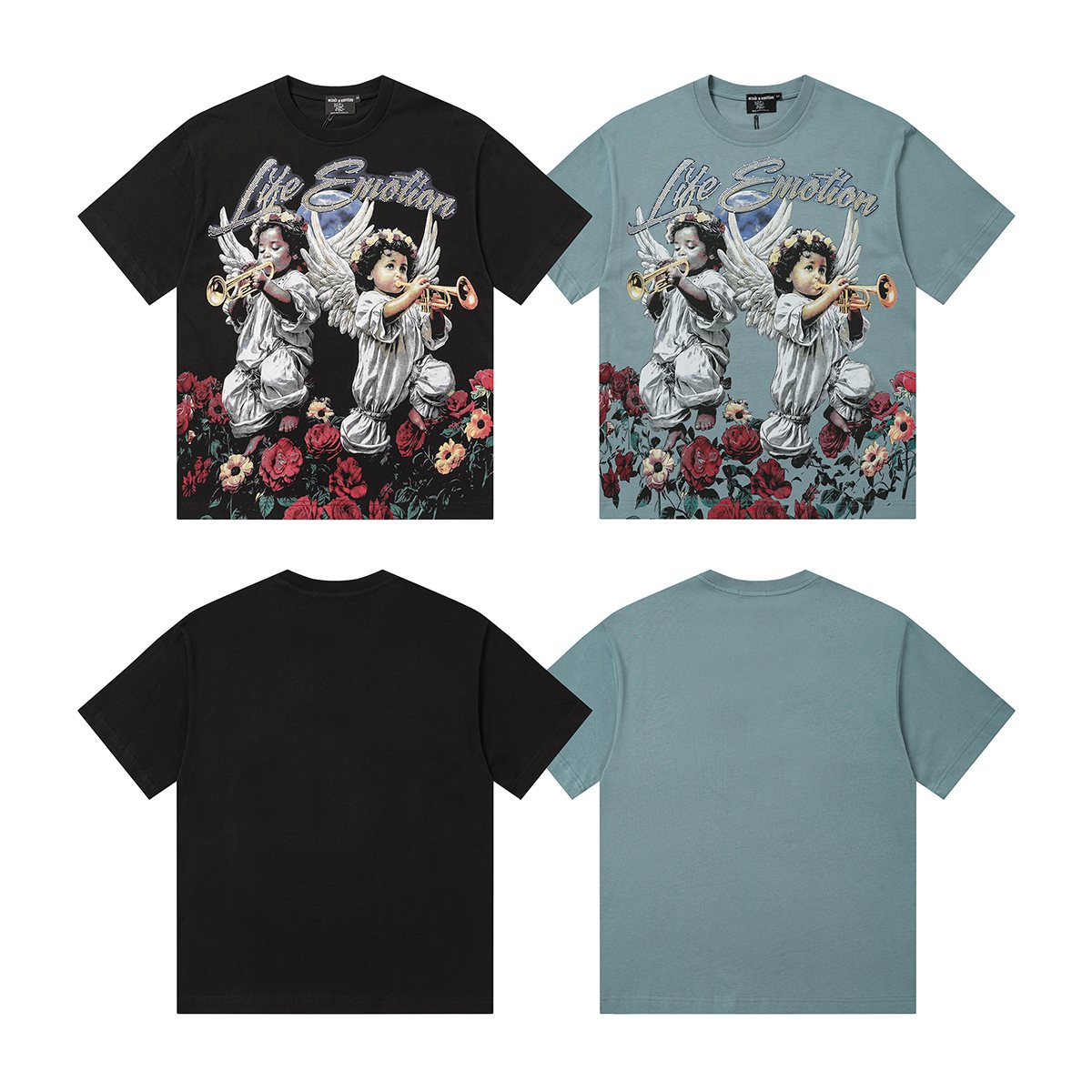 MIXED EMOTION Angel Rose Graphic Short-Sleeve T-Shirt ¡ª comparison
