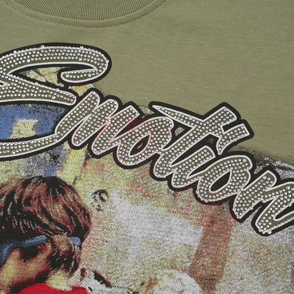 MIXED EMOTION Rhinestone Graphic T-Shirt ¡ª detail