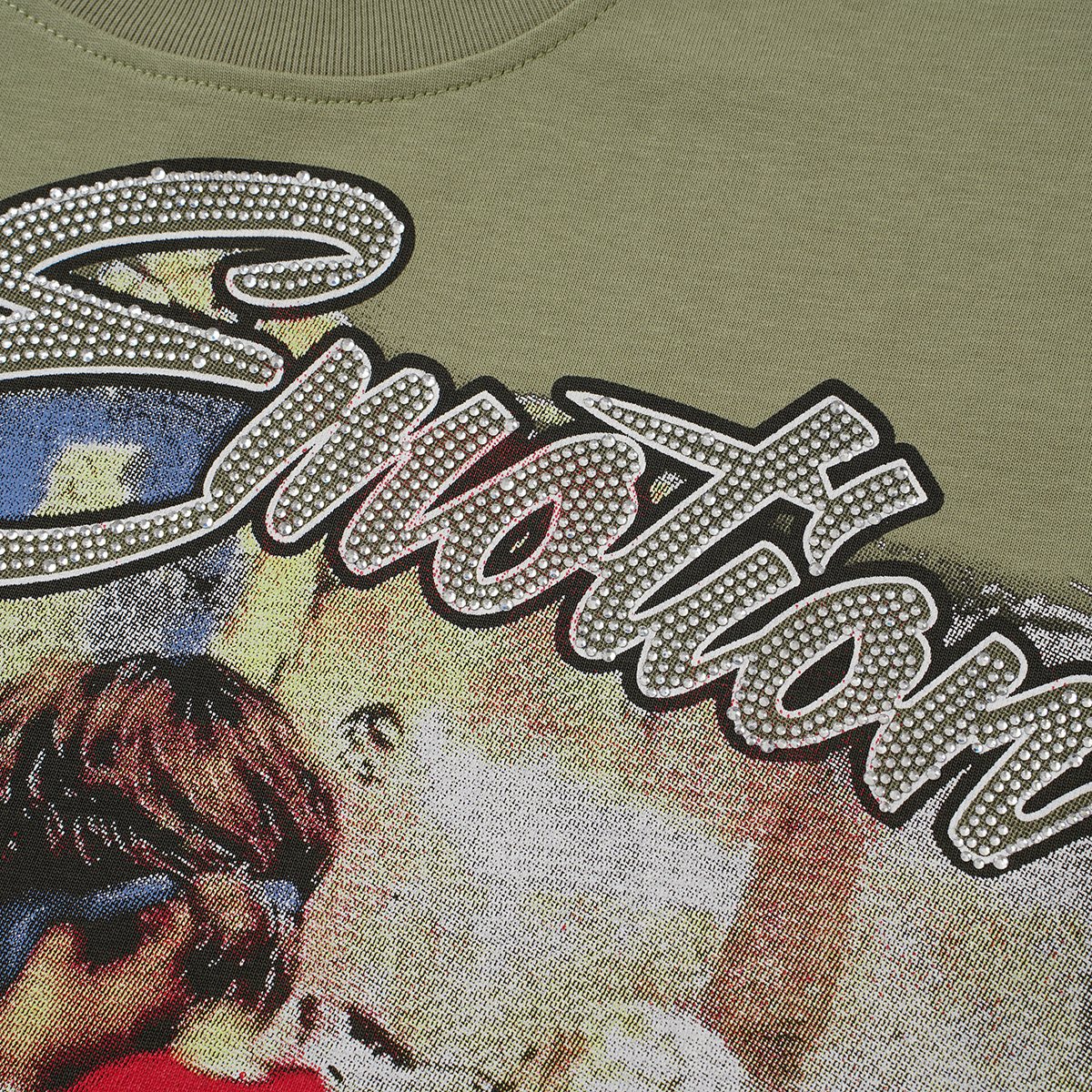 MIXED EMOTION Rhinestone Graphic T-Shirt ¡ª detail
