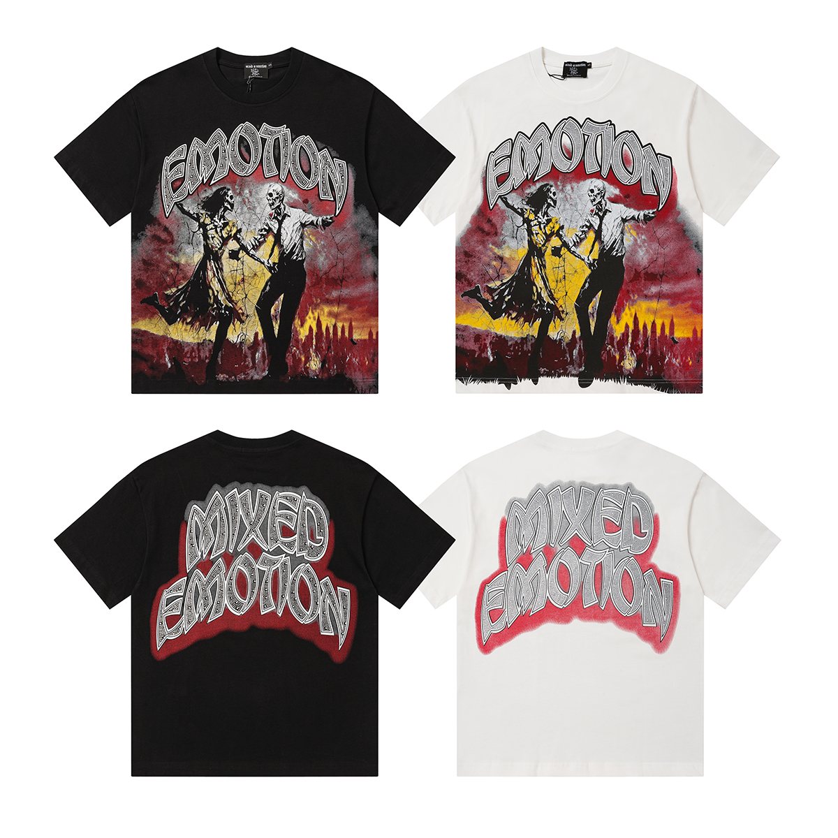 MIXED EMOTION Skeleton Graphic T-Shirt ¡ª comparison