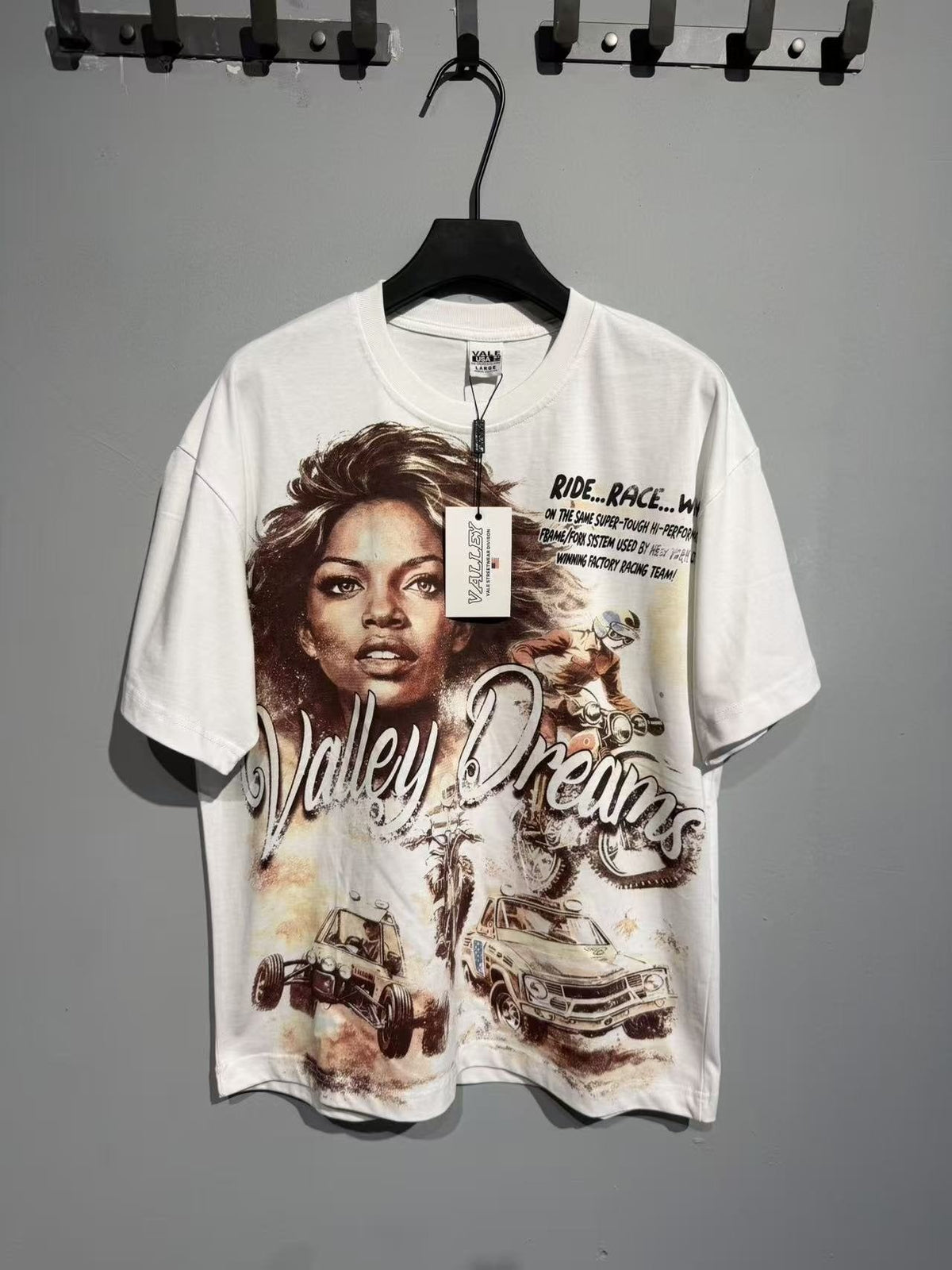 Valley Dreams Portrait Collage Graphic T-Shirt ¡ª front