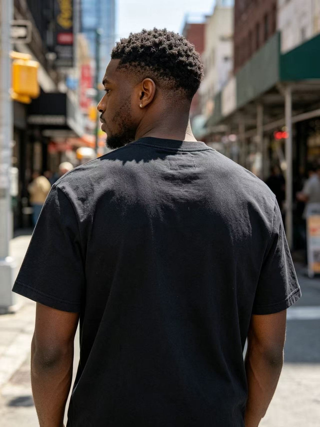 Godspeed Washed Black Rock Graphic T-Shirt ¡ª model