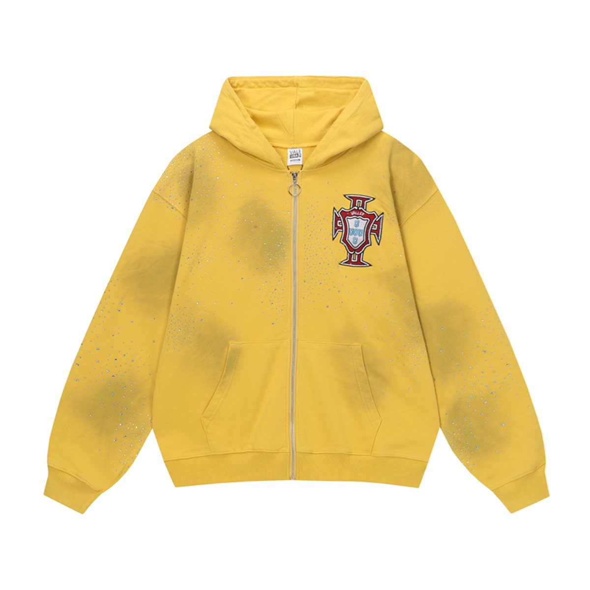 VALLEY Dreams Rhinestone Zip Hoodie ¡ª front