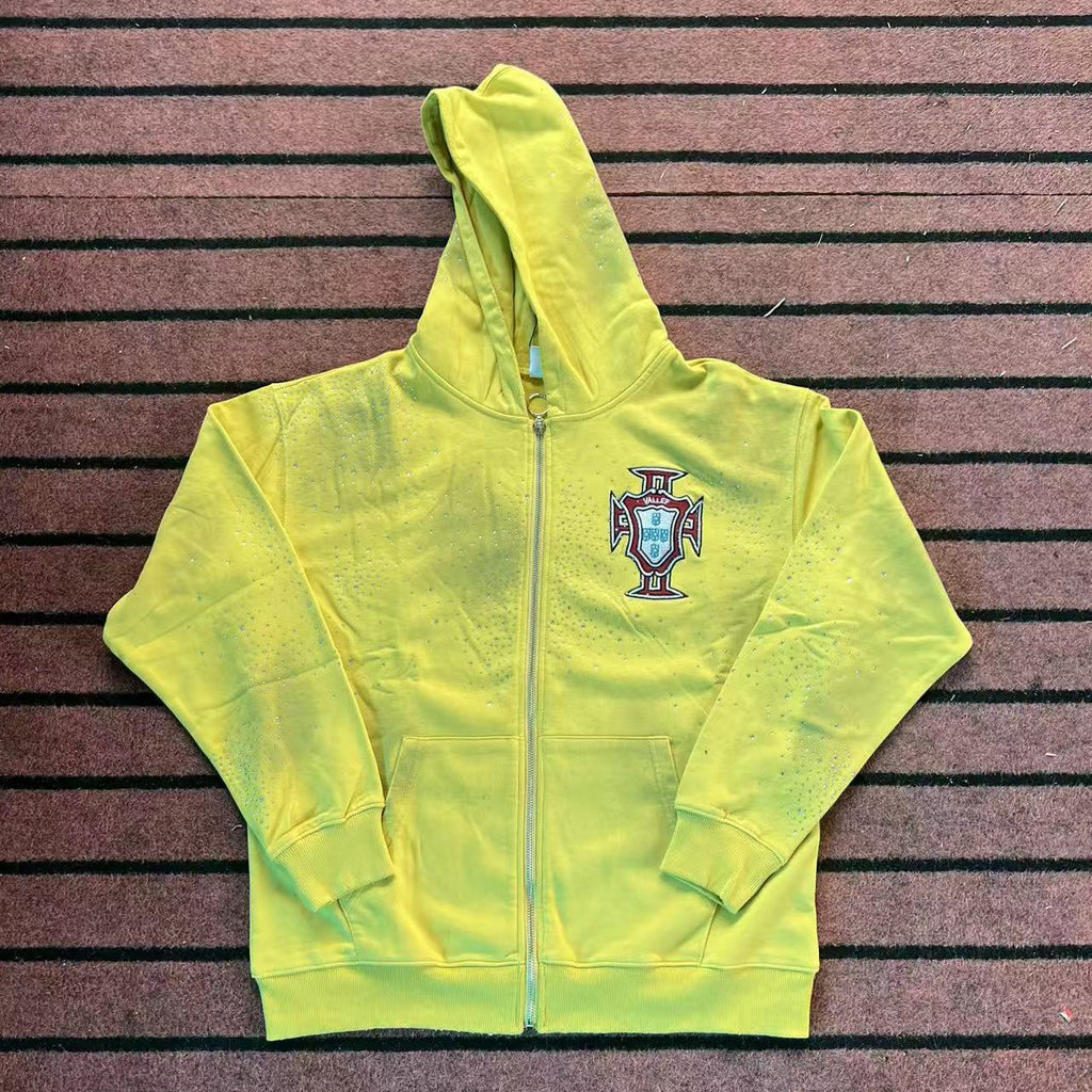 VALLEY Dreams Rhinestone Zip Hoodie ¡ª front