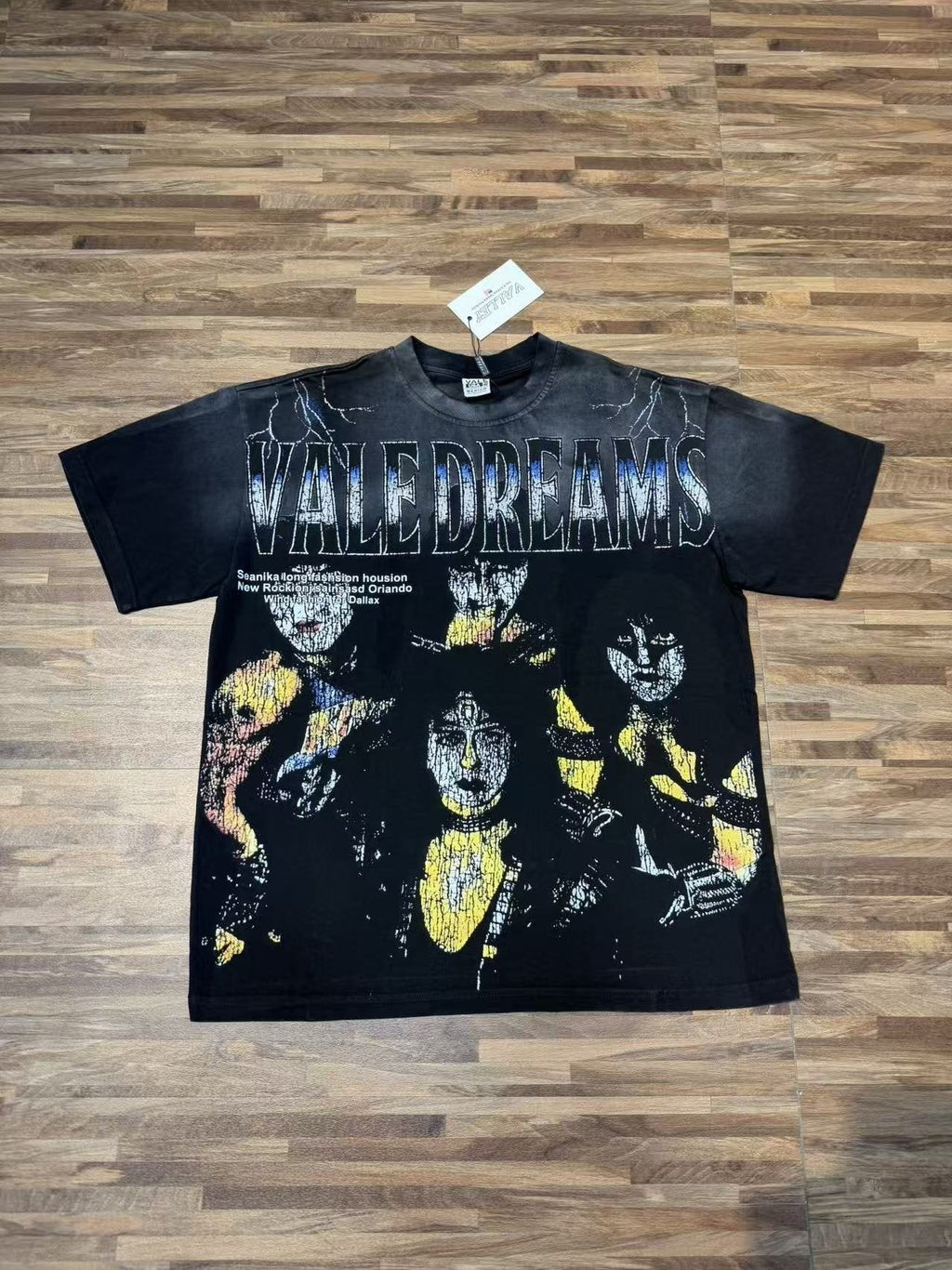 VALLEY Washed Black Graphic T-Shirt ¡ª front