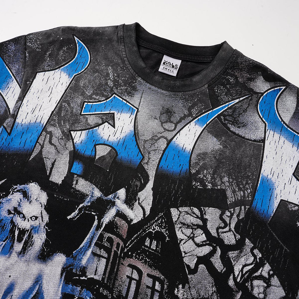 VALE USA Haunted House Ghost Graphic T-Shirt ¡ª detail