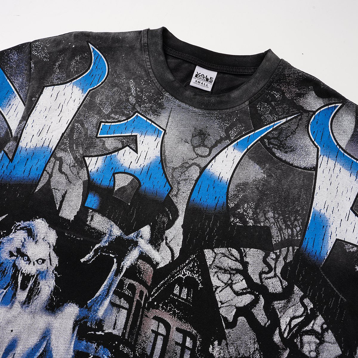 VALE USA Haunted House Ghost Graphic T-Shirt ¡ª detail