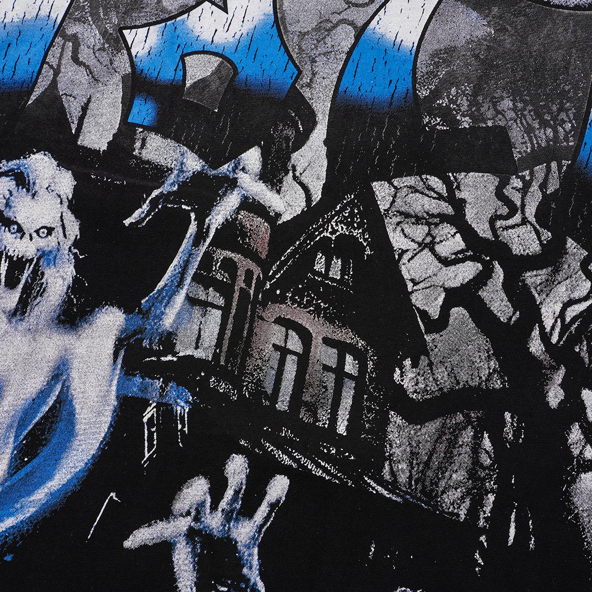 VALE USA Haunted House Ghost Graphic T-Shirt ¡ª detail