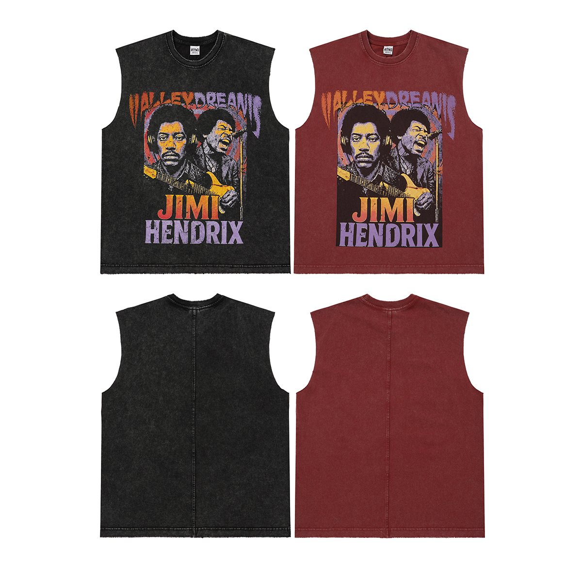 VALLEY Jimi Hendrix Washed Sleeveless T-Shirt ¡ª comparison
