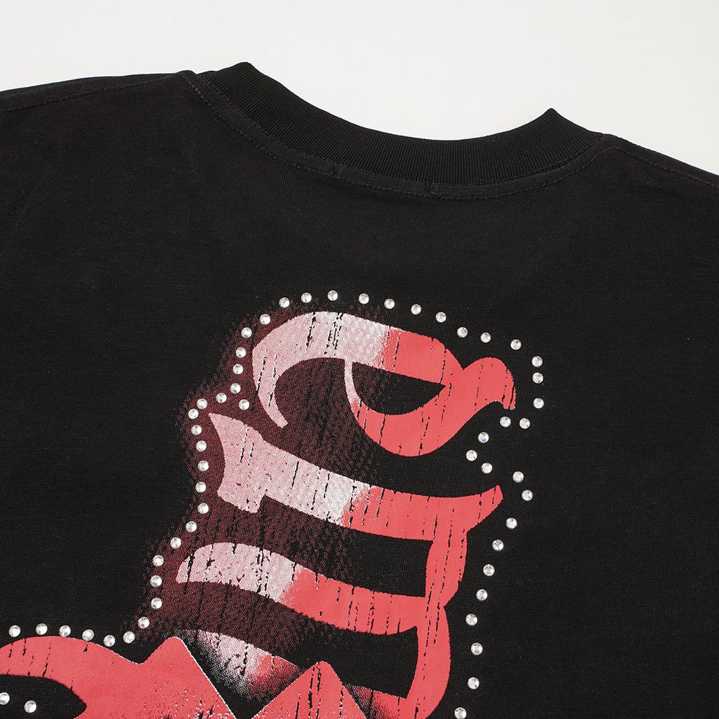 MIXED EMOTION Red & White Front/Back Graphic T-Shirt ¡ª detail