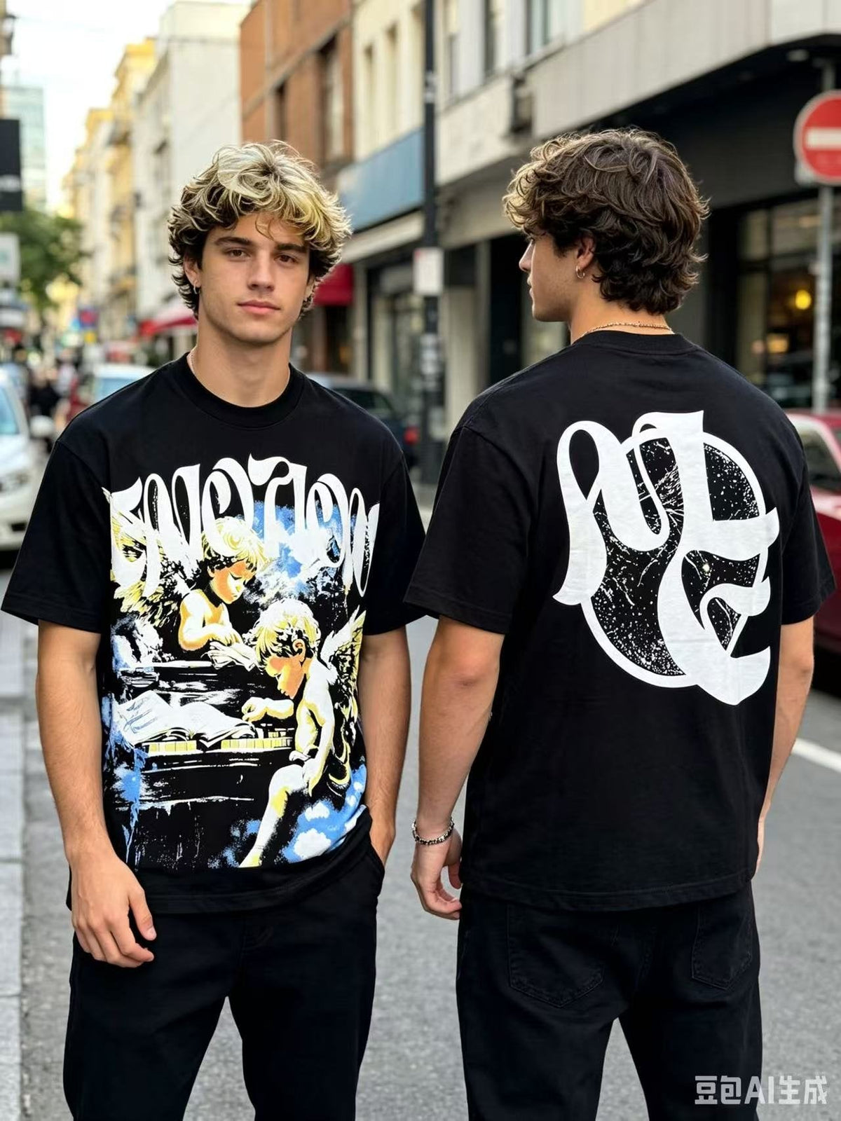 MIXED EMOTION Rhinestone Graphic Short-Sleeve T-Shirt ¡ª context