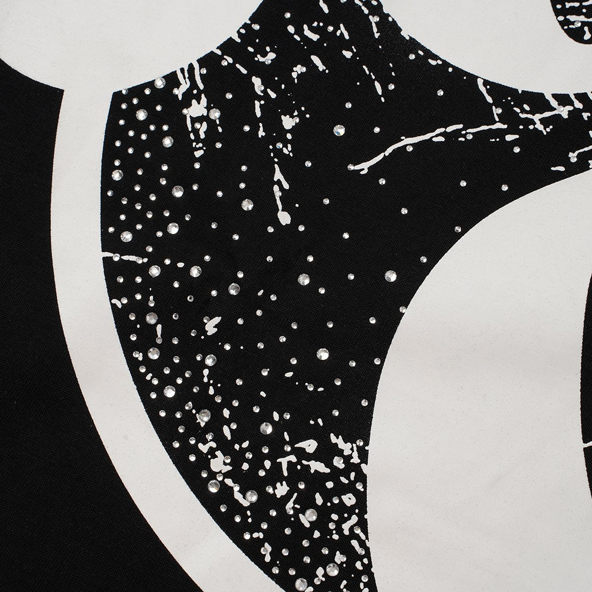 MIXED EMOTION Rhinestone Graphic Short-Sleeve T-Shirt ¡ª detail